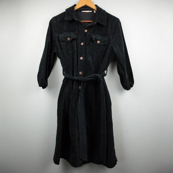 Soft Surroundings Dresses & Skirts - Soft Sourrounding corduroy belted shirt dress-M
